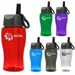 18 Oz. Poly-Pure Junior Sports Bottle w/Flip Straw Lid with Logo