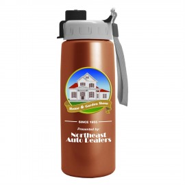 Personalized 26 Oz. Metalike Flair Bottle - Quick Snap Lid - Digital