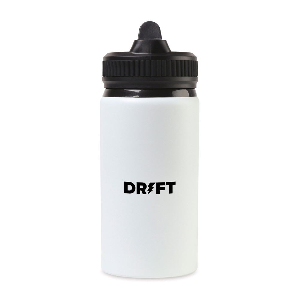 Jett Aluminum Straw Lid Hydration Bottle - 16 Oz. - White with Logo
