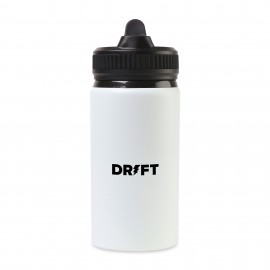 Jett Aluminum Straw Lid Hydration Bottle - 16 Oz. - White with Logo