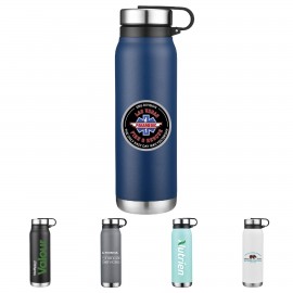 Personalized 20 oz. Travel Stainless Steel Vacuum Insulated Easy-Clean Bottle w/ Lid & Handle