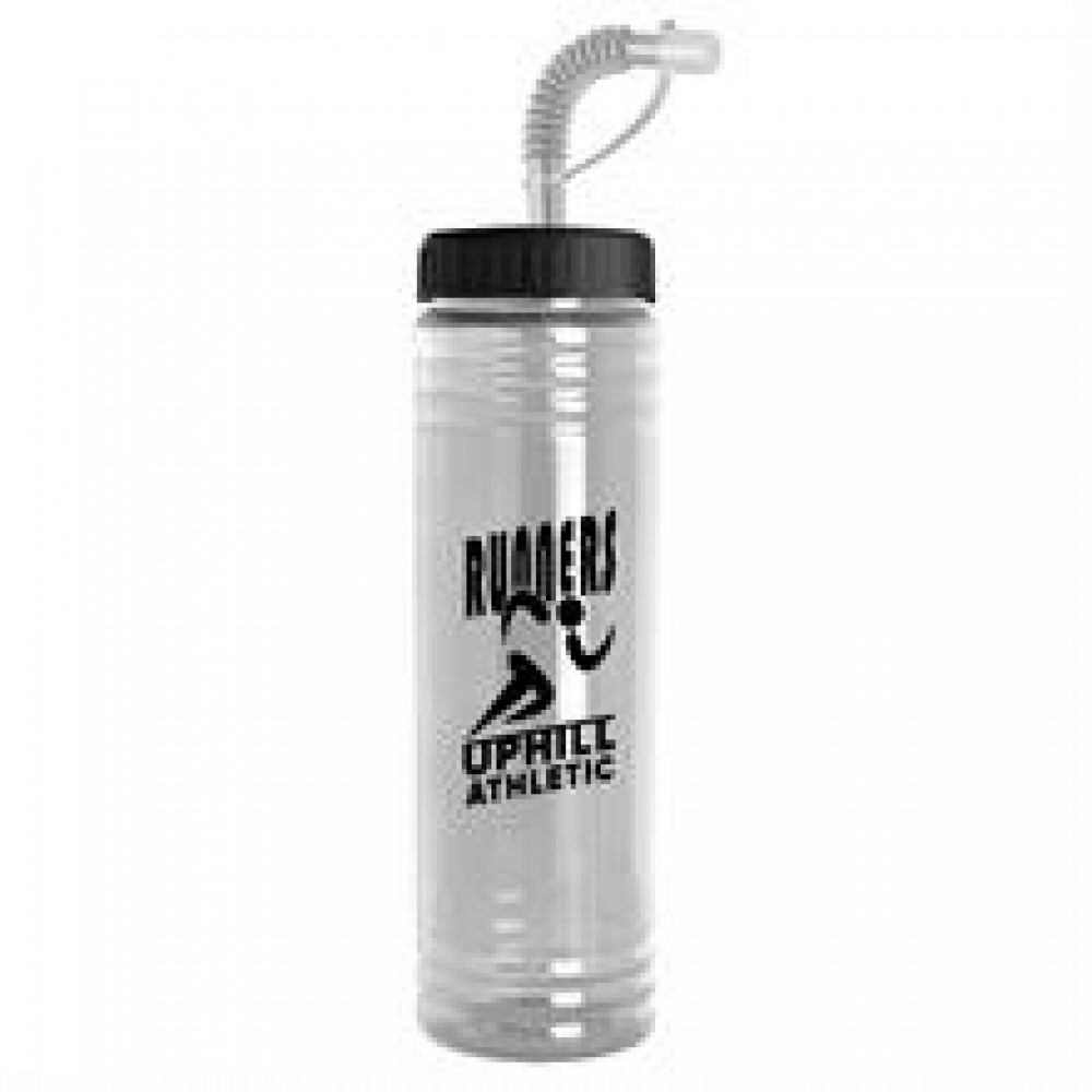 Custom 24 Oz. Slim Fit Sports Water Bottle w/Straw Lid Custom 24 Oz. Slim Fit Sports Water Bottle w/Straw Lid