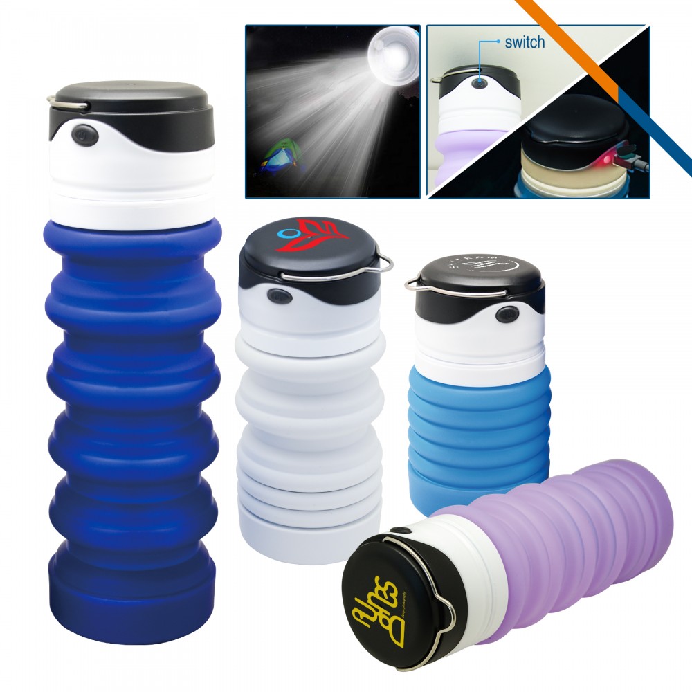 Promotional Luminous Elastic Collapsible Bottle