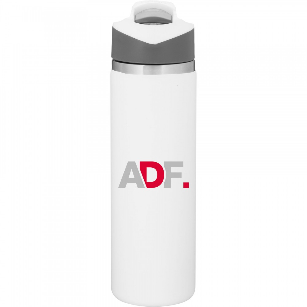 20.9 oz h2go Pilot (Matte White) with Logo
