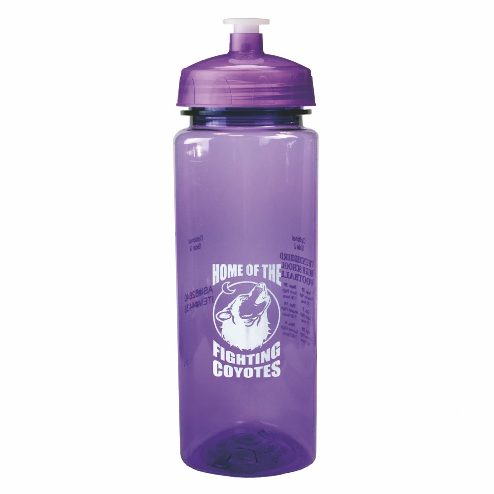 Logo Branded 24 Oz. PolySure Trinity Plastic Water Bottle