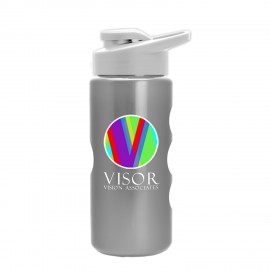 Logo Branded Mini Peak - 22 Oz. Tritan Metalike Bottle w/Drink-Thru Lid - Digital Imprinted