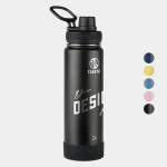 24 oz Takeya Stainless Steel Insulated Active Water Bottle w/ Spout Lid with Logo