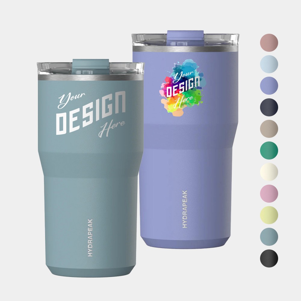 24 oz Hydrapeak Stainless Steel Insulated Tumbler with Straw with Logo