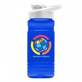 20 Oz. Upcycle Rpet Bottle w/Drink-Thru Lid - Digital with Logo  20 Oz. Upcycle Rpet Bottle w/Drink-Thru Lid - Digital with Logo