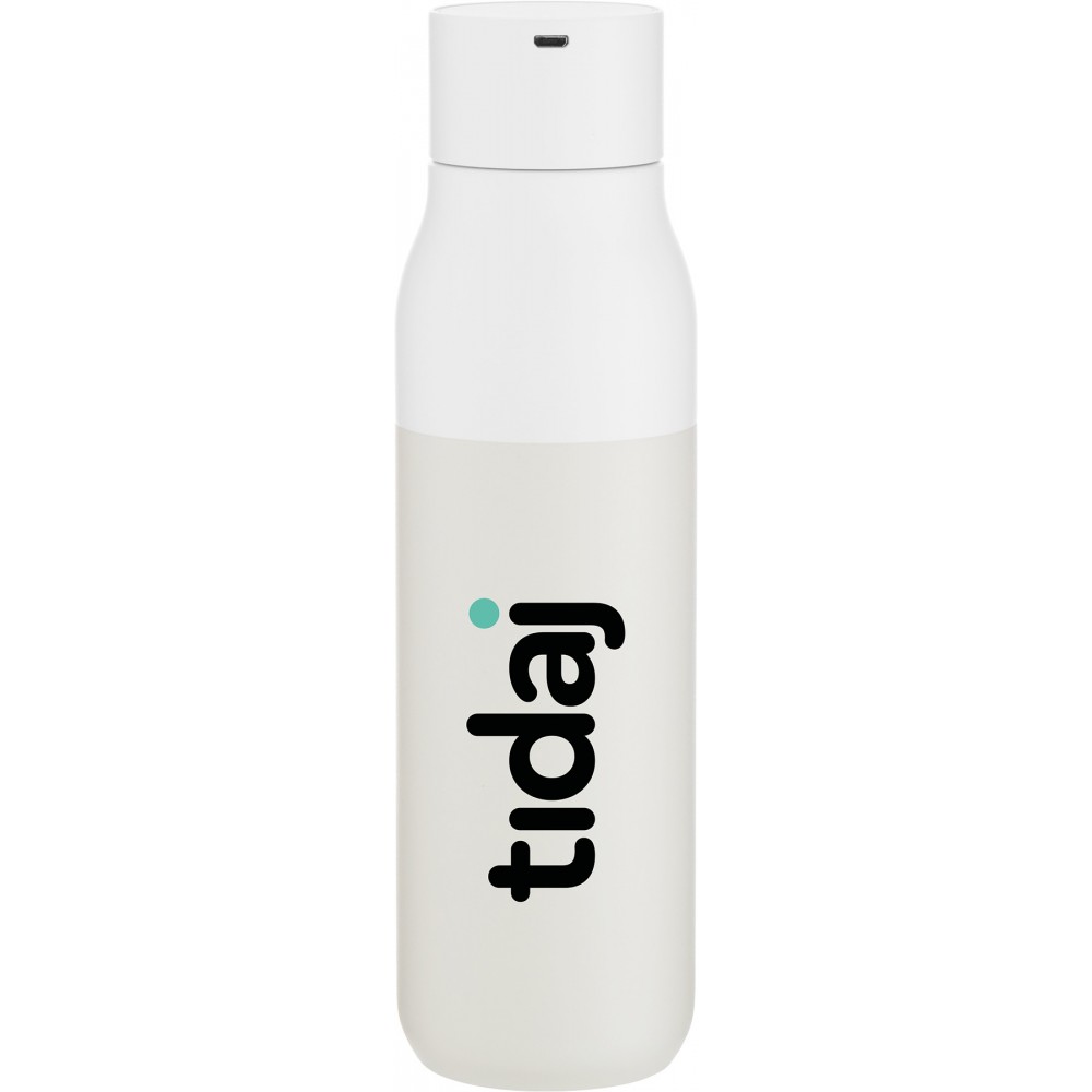 17 oz Larq Purevis Bottle (Granite White) with Logo
