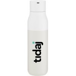 17 oz Larq Purevis Bottle (Granite White) with Logo