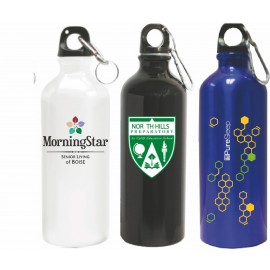 25 Oz. Aluminum Water Bottle with Carabiner with Logo