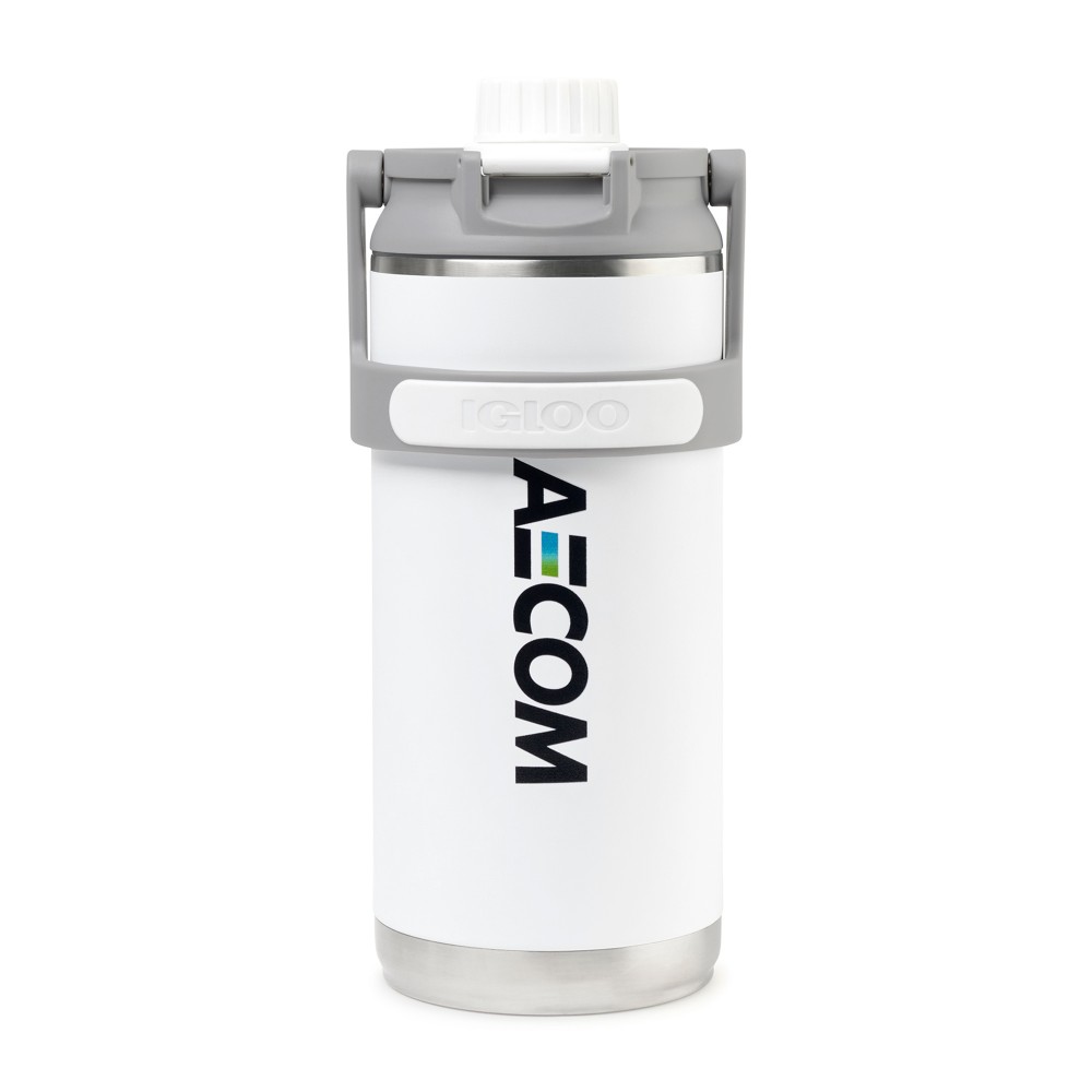 Igloo Twist 'n Chug Bottle - 36 Oz. - White with Logo Igloo Twist 'n Chug Bottle - 36 Oz. - White with Logo