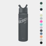 22 oz Simple Modern Stainless Steel Insulated Water Bottle w/ Straw Lid with Logo