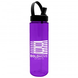 Freedom Bottle - 28 oz.Transparent Tritan Bottle with Flip Straw Handle Lid with Logo