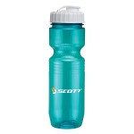 Logo Branded 26 Oz Translucent Jogger Bottle w/ Flip Top Lid