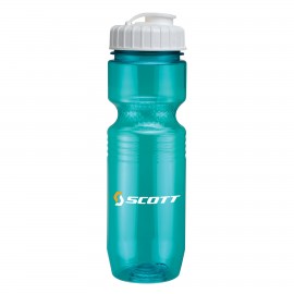 Logo Branded 26 Oz Translucent Jogger Bottle w/ Flip Top Lid