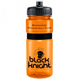 Logo Branded 20 Oz. Sportster Bottle W/Silicone Gripper Band (Push Pull Lid)  Logo Branded 20 Oz. Sportster Bottle W/Silicone Gripper Band (Push Pull Lid)