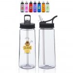 Custom Sports Water Bottles with Straw - 22 oz