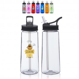 Custom Sports Water Bottles with Straw - 22 oz  Custom Sports Water Bottles with Straw - 22 oz