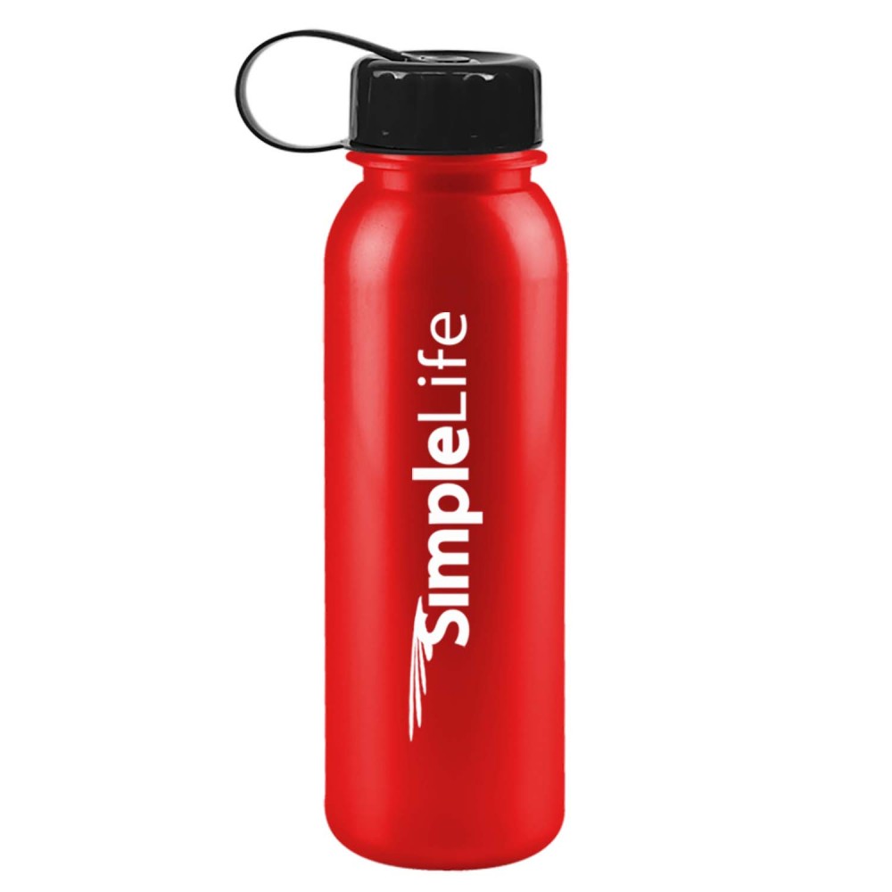 24 Oz. Terrain Metallic Sports Bottle w/Tethered Lid with Logo