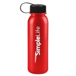 24 Oz. Terrain Metallic Sports Bottle w/Tethered Lid with Logo