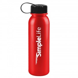 24 Oz. Terrain Metallic Sports Bottle w/Tethered Lid with Logo