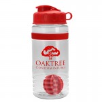 20 Oz. Stripe Shaker Sports Bottle w/Flip Lid with Logo