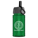 Custom 16 Oz. Upcycle Mini Rpet Sports Bottle w/Ring Straw Lid