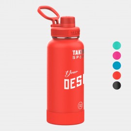 32 oz Takeya Stainless Steel Insulated Sport Water Bottle w/ Spout Lid with Logo