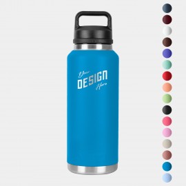 46 Oz YETI Rambler Stainless Steel Insulated Water Bottle w/ Chug Cap with Logo  46 Oz YETI Rambler Stainless Steel Insulated Water Bottle w/ Chug Cap with Logo