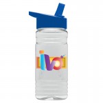 Promotional 20 Oz. Transparent Bottle w/Straw Handle Lid - Digital Imprint