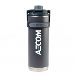 Igloo Twist 'n Chug Bottle - 46 Oz. - Carbonite with Logo