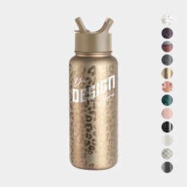 Custom 32 oz Simple Modern Stainless Steel Insulated Summit Water Bottle w/ Straw Lid