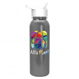 Logo Branded 24 Oz. Digital Metalike Tritan Bottle w/Flip Straw Lid