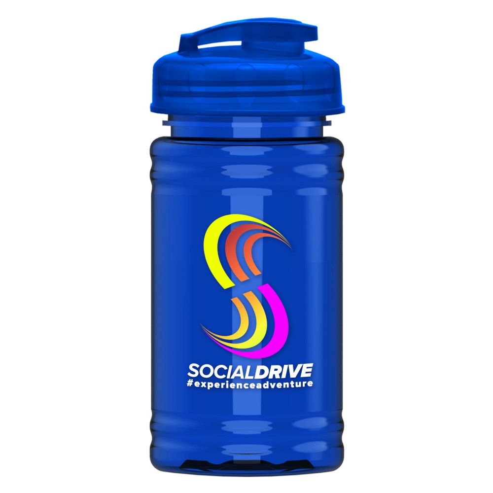 Upcycle - Mini 16 Oz. Rpet Sports Bottle w/Usa Flip Lid - Digital with Logo Upcycle - Mini 16 Oz. Rpet Sports Bottle w/Usa Flip Lid - Digital with Logo