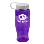 Personalized 27 Oz. Transparent Travel Sports Bottle w/Tethered Lid