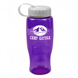 Personalized 27 Oz. Transparent Travel Sports Bottle w/Tethered Lid