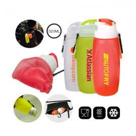 H2O Collapsible Water Bottle SM 10oz (320ml) with Logo