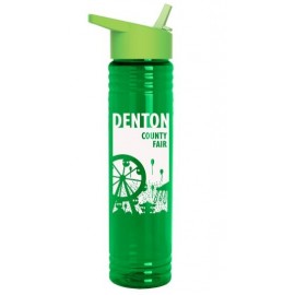 Custom 32 Oz. Adventure Bottle w/Flip Straw Lid (Made With Tritan Renew)