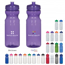 Personalized 24 Oz. Poly-clear Fitness Bottle  Personalized 24 Oz. Poly-clear Fitness Bottle