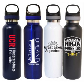 Personalized 22 Oz. Vacuum Insulated S. Steel Bottle, 2 tone lid