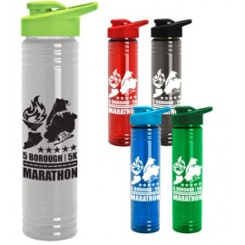 Logo Branded 32 Oz. Adventure Bottle w/Drink-Thru Lid (Made With Tritan Renew)
