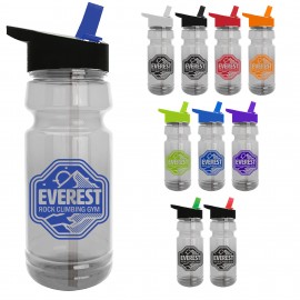 Personalized The Trainer - 24 oz. Clear Sports Bottle with Flip Straw lid