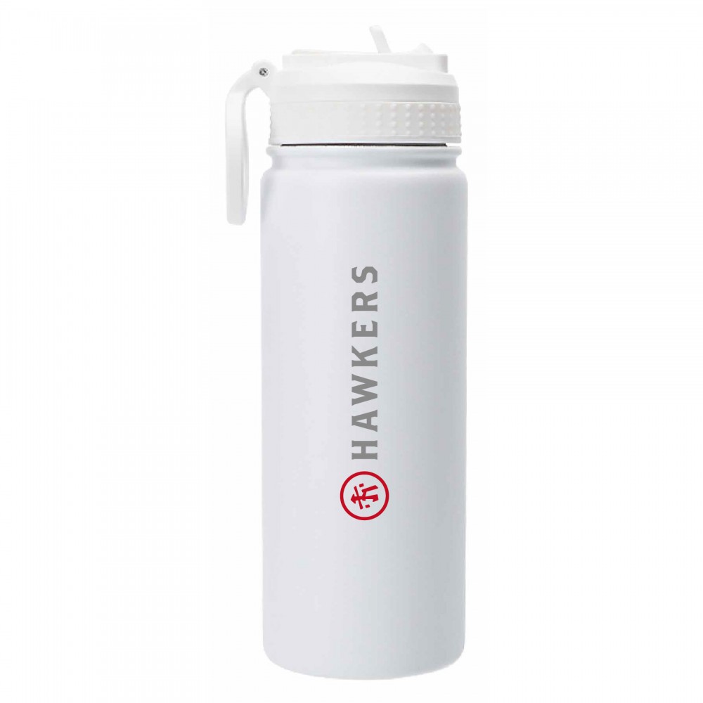 18 Oz. The Travelor Stainless Steel Vacuum Bottle with Logo