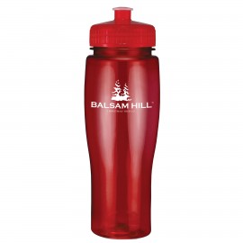Logo Branded 24 Oz. Translucent Contour Bottle w/ Push Pull Lid  Logo Branded 24 Oz. Translucent Contour Bottle w/ Push Pull Lid