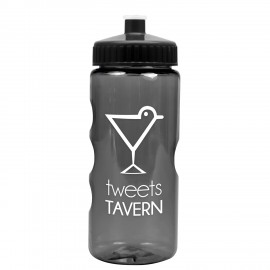Custom 22 Oz. Transparent Mini Mountain Sports Bottle w/Push Pull Lid