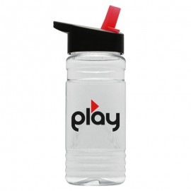 20 Oz. Transparent Sports Bottle w/Straw Handle Lid with Logo