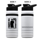 20 Oz. Upcycle Rpet Bottle w/Drink-Thru Lid & Silicone Grip Band with Logo