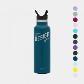 Customized 20 oz Simple Modern Stainless Steel Insulated Ascent Water Bottle w/ Straw Lid  Customized 20 oz Simple Modern Stainless Steel Insulated Ascent Water Bottle w/ Straw Lid